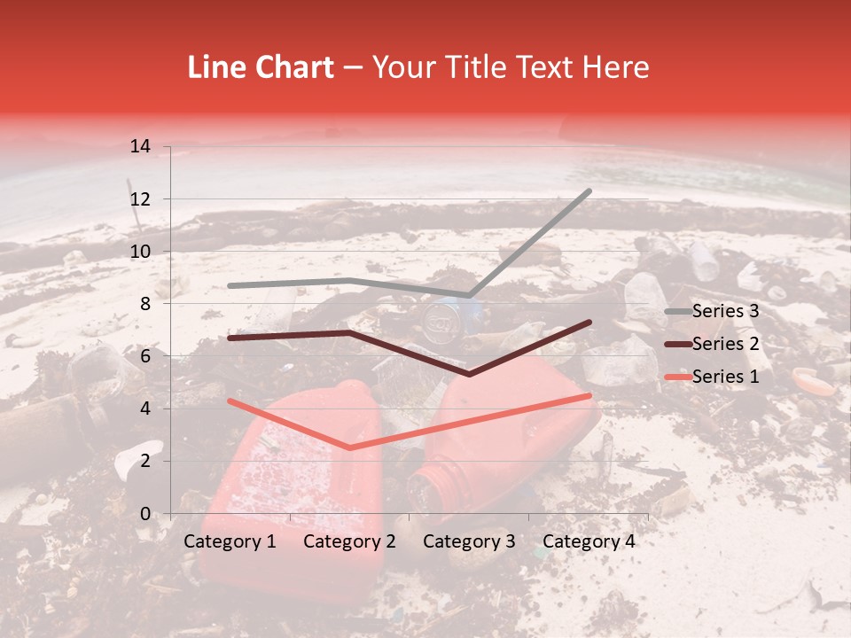 A Pile Of Trash Sitting On Top Of A Sandy Beach PowerPoint Template