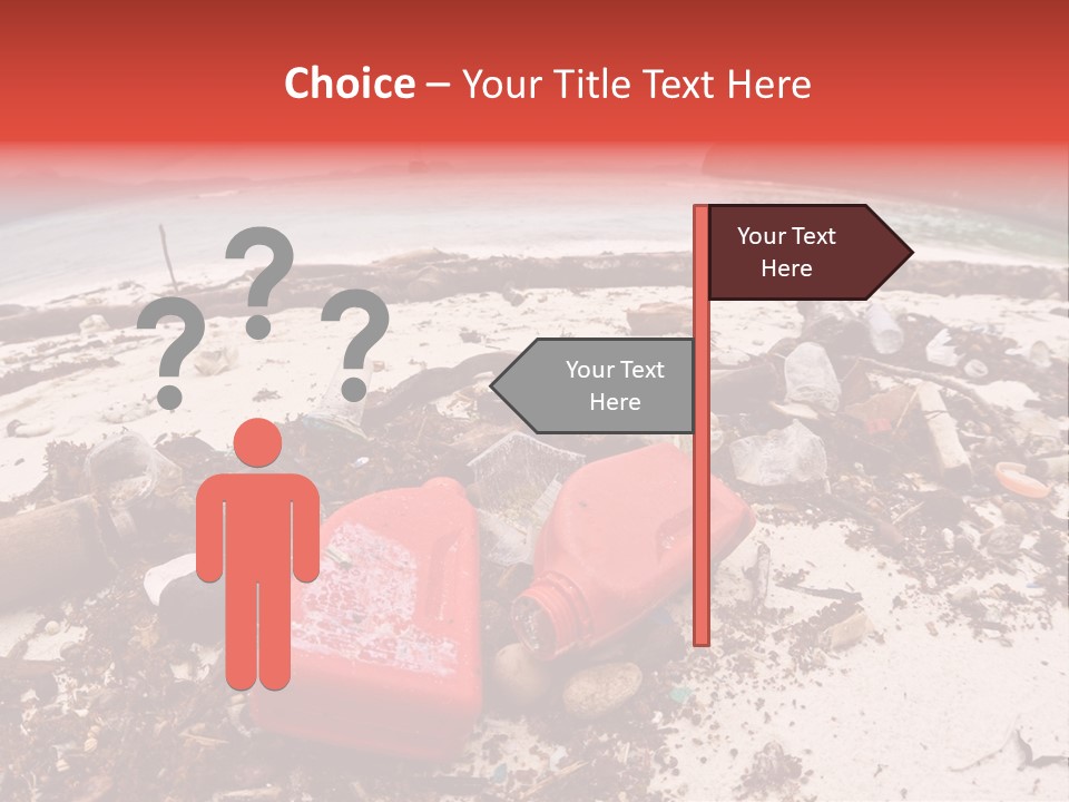 A Pile Of Trash Sitting On Top Of A Sandy Beach PowerPoint Template