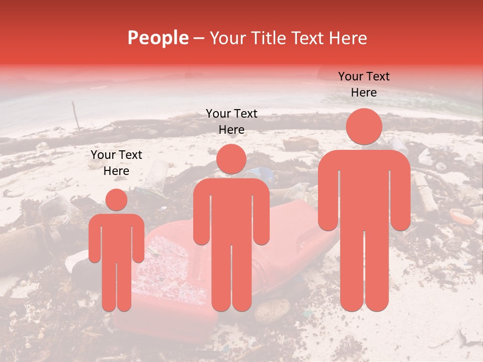 A Pile Of Trash Sitting On Top Of A Sandy Beach PowerPoint Template