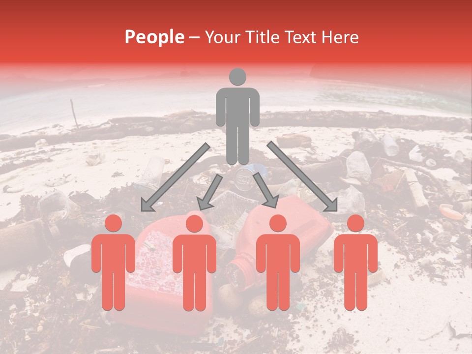 A Pile Of Trash Sitting On Top Of A Sandy Beach PowerPoint Template