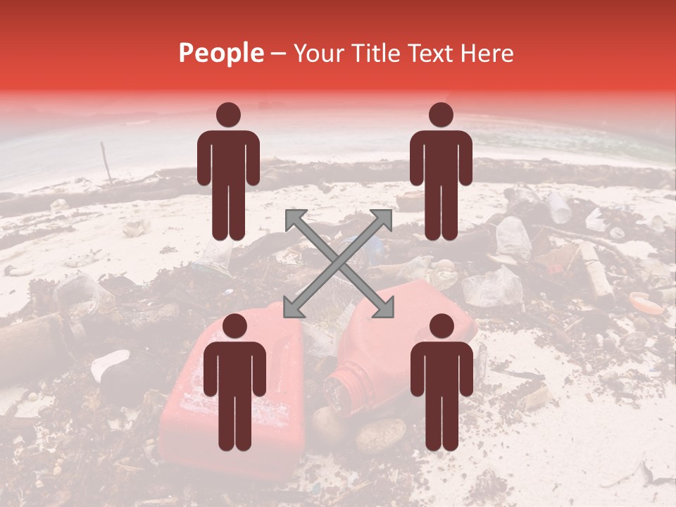 A Pile Of Trash Sitting On Top Of A Sandy Beach PowerPoint Template