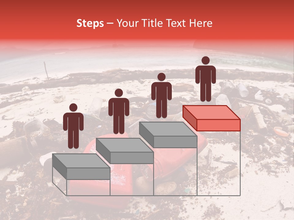 A Pile Of Trash Sitting On Top Of A Sandy Beach PowerPoint Template