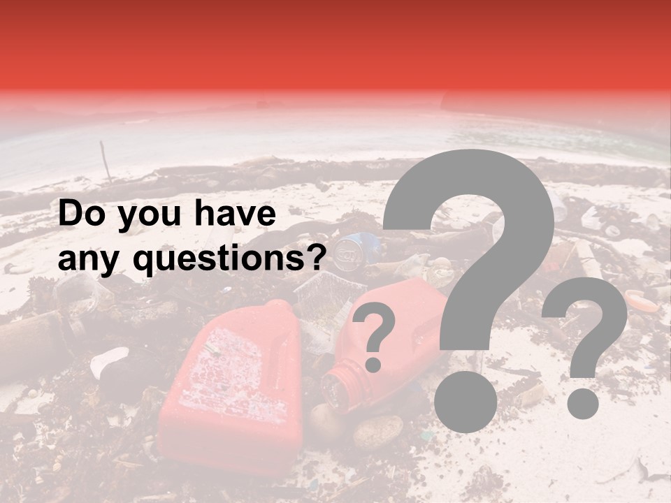 A Pile Of Trash Sitting On Top Of A Sandy Beach PowerPoint Template