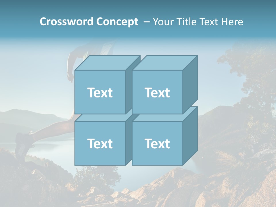 Man Disabled Person Artificial Leg PowerPoint Template