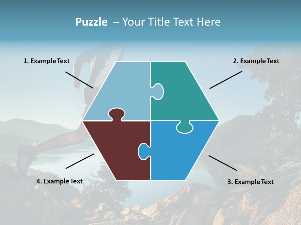 Man Disabled Person Artificial Leg PowerPoint Template