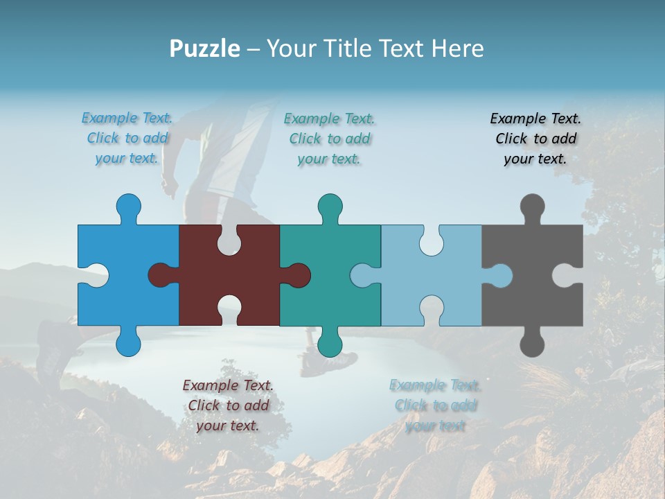 Man Disabled Person Artificial Leg PowerPoint Template