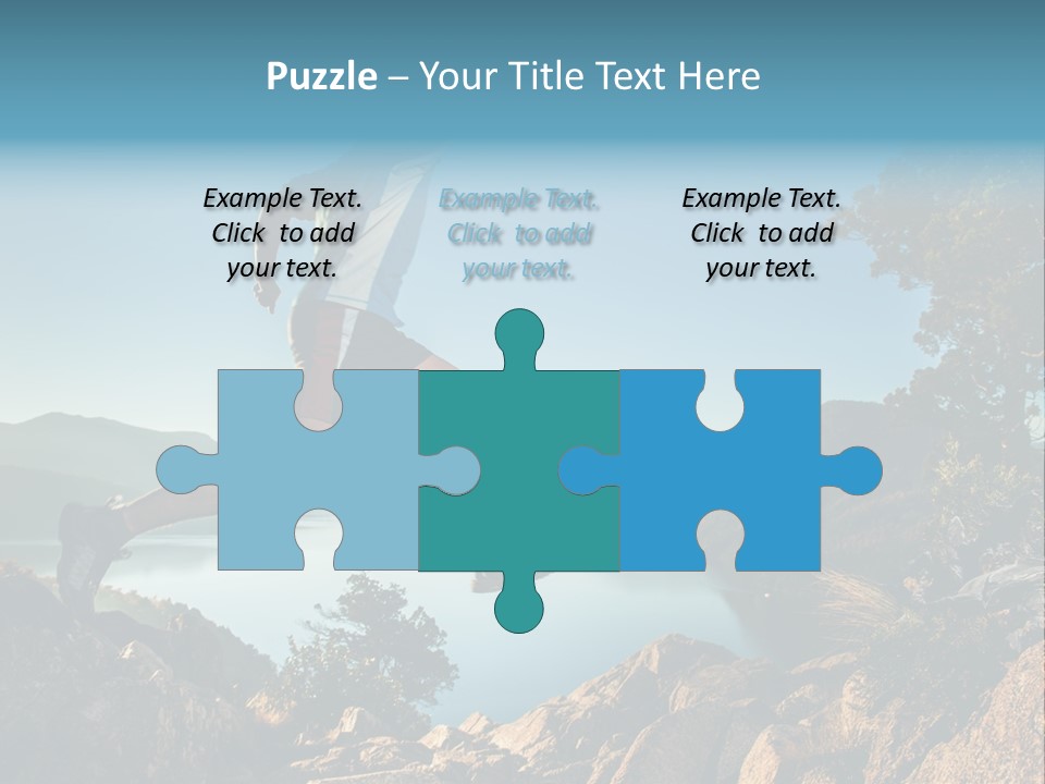 Man Disabled Person Artificial Leg PowerPoint Template