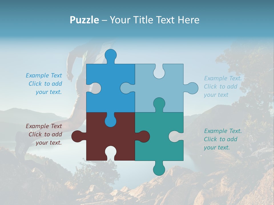 Man Disabled Person Artificial Leg PowerPoint Template