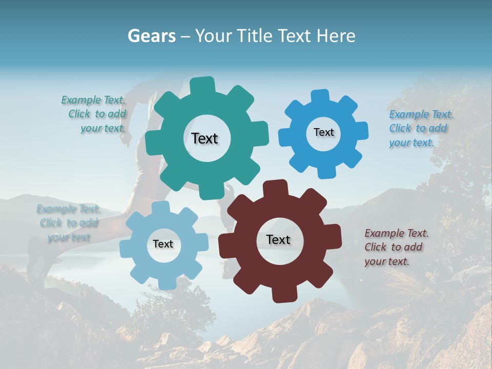 Man Disabled Person Artificial Leg PowerPoint Template
