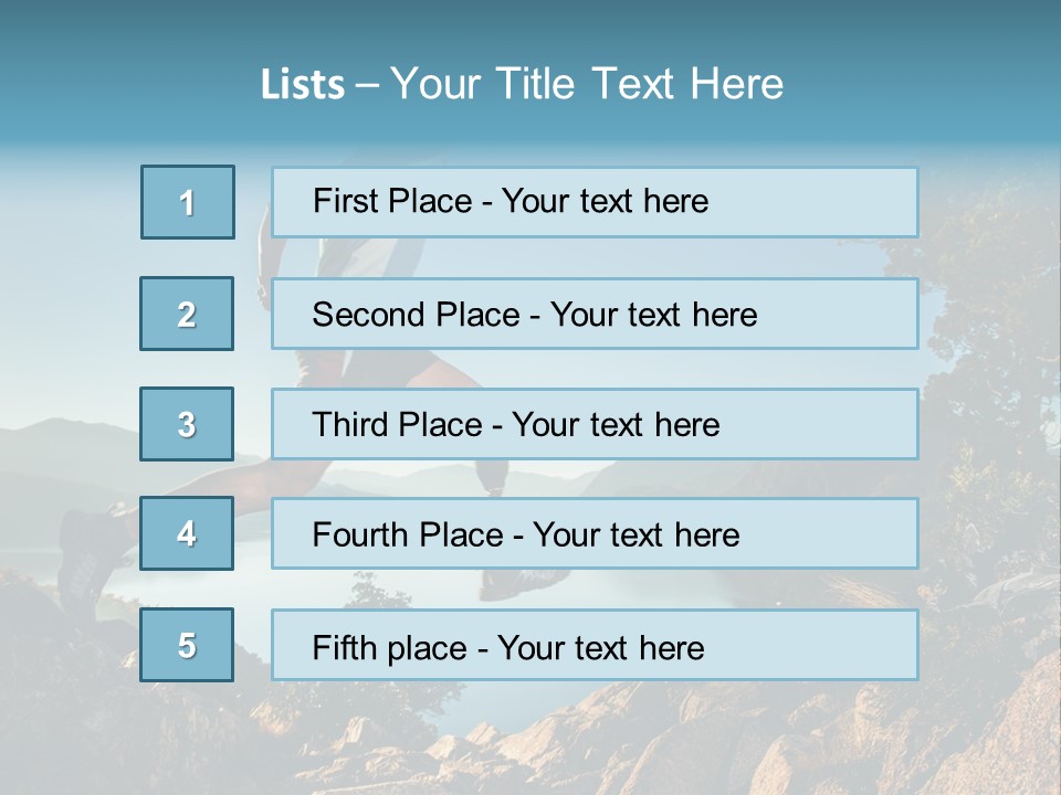 Man Disabled Person Artificial Leg PowerPoint Template