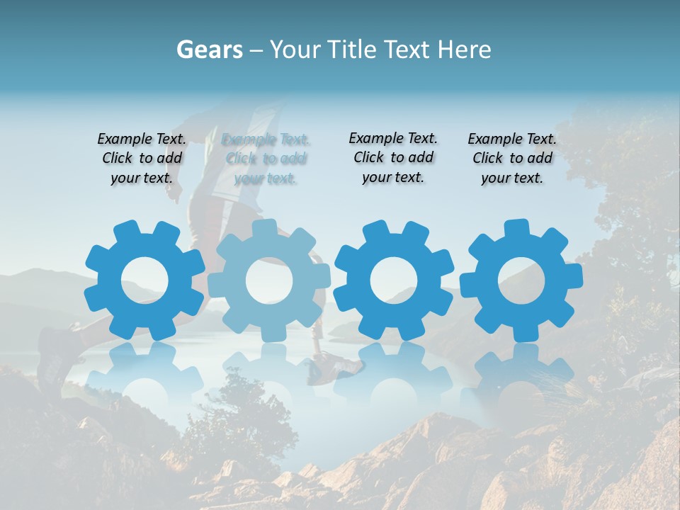 Man Disabled Person Artificial Leg PowerPoint Template