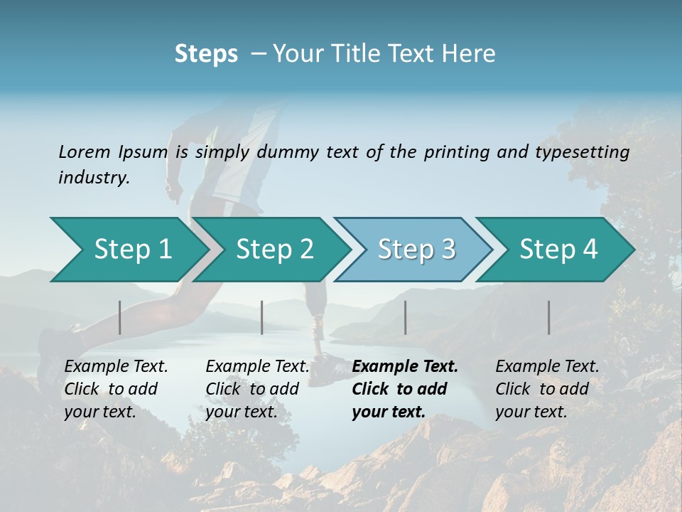 Man Disabled Person Artificial Leg PowerPoint Template