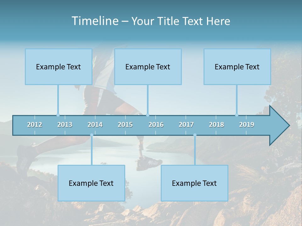 Man Disabled Person Artificial Leg PowerPoint Template