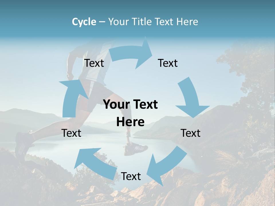Man Disabled Person Artificial Leg PowerPoint Template