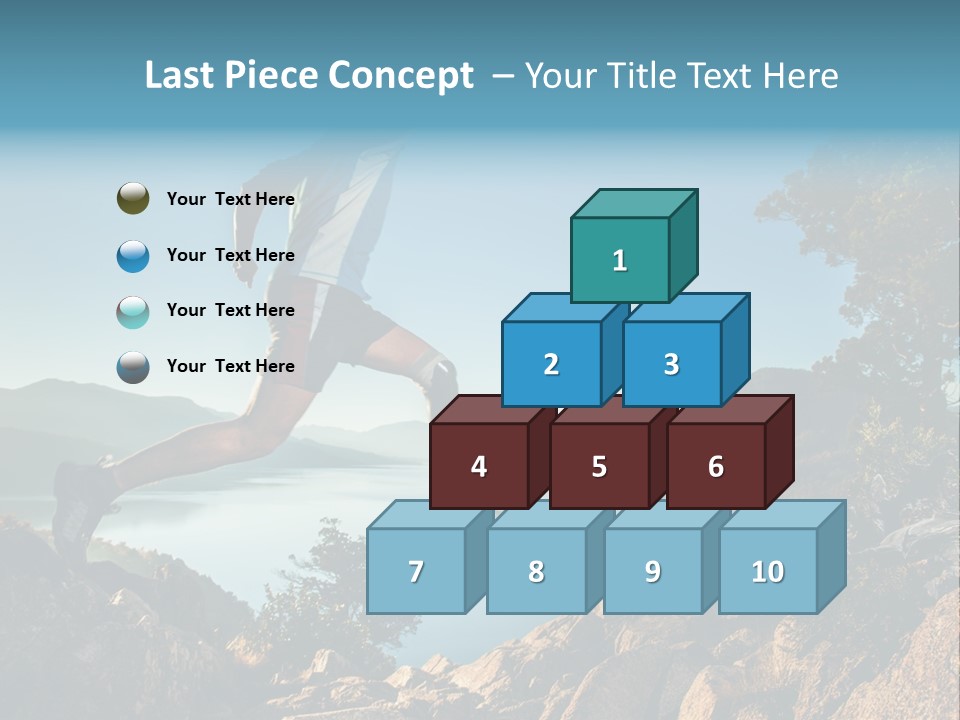 Man Disabled Person Artificial Leg PowerPoint Template