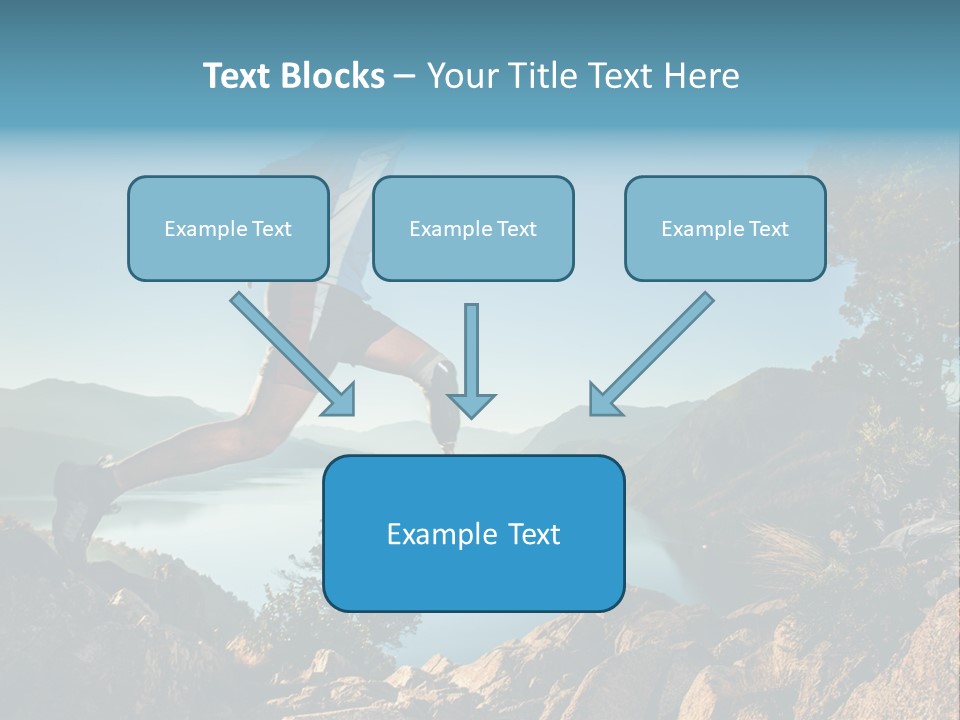 Man Disabled Person Artificial Leg PowerPoint Template