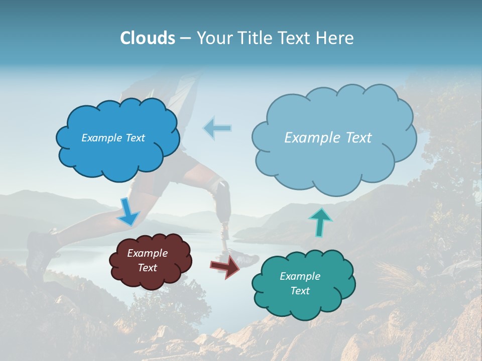 Man Disabled Person Artificial Leg PowerPoint Template