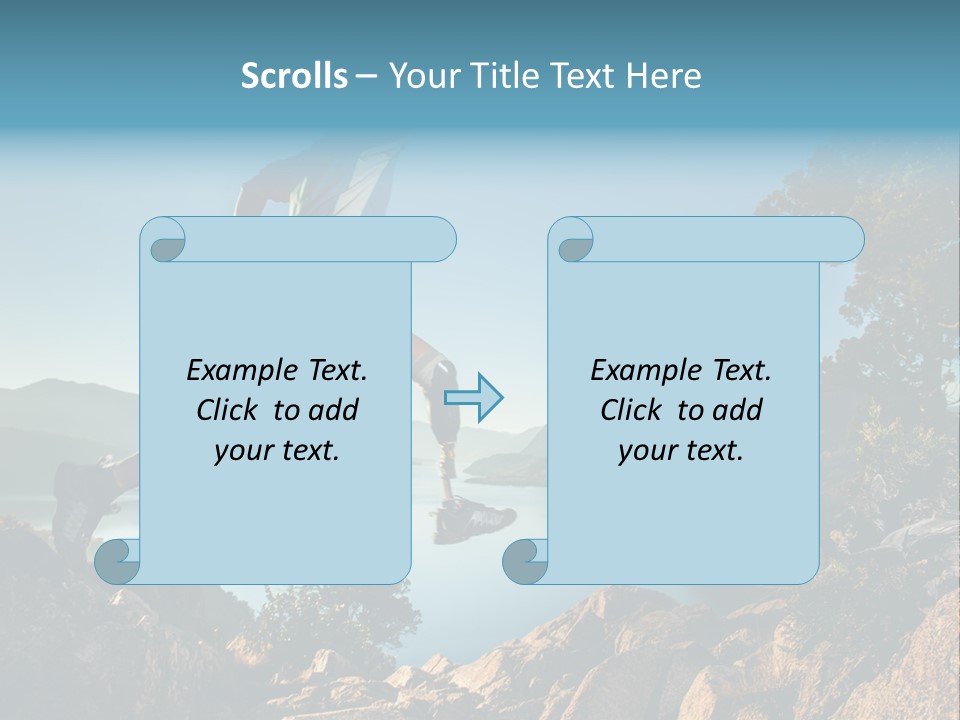 Man Disabled Person Artificial Leg PowerPoint Template