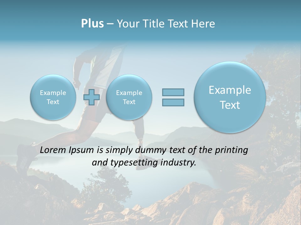 Man Disabled Person Artificial Leg PowerPoint Template