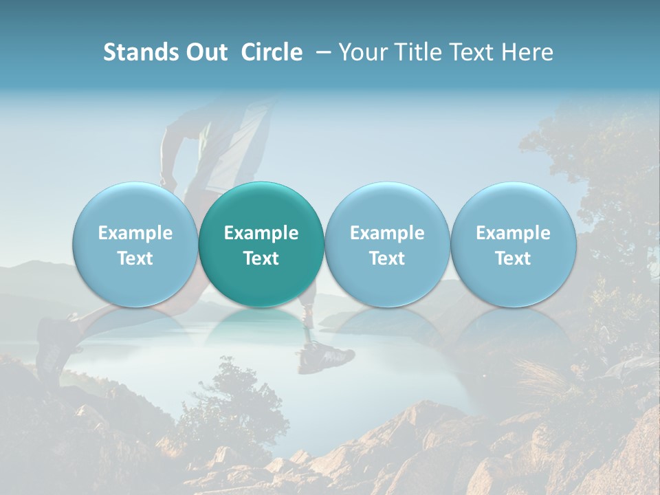 Man Disabled Person Artificial Leg PowerPoint Template