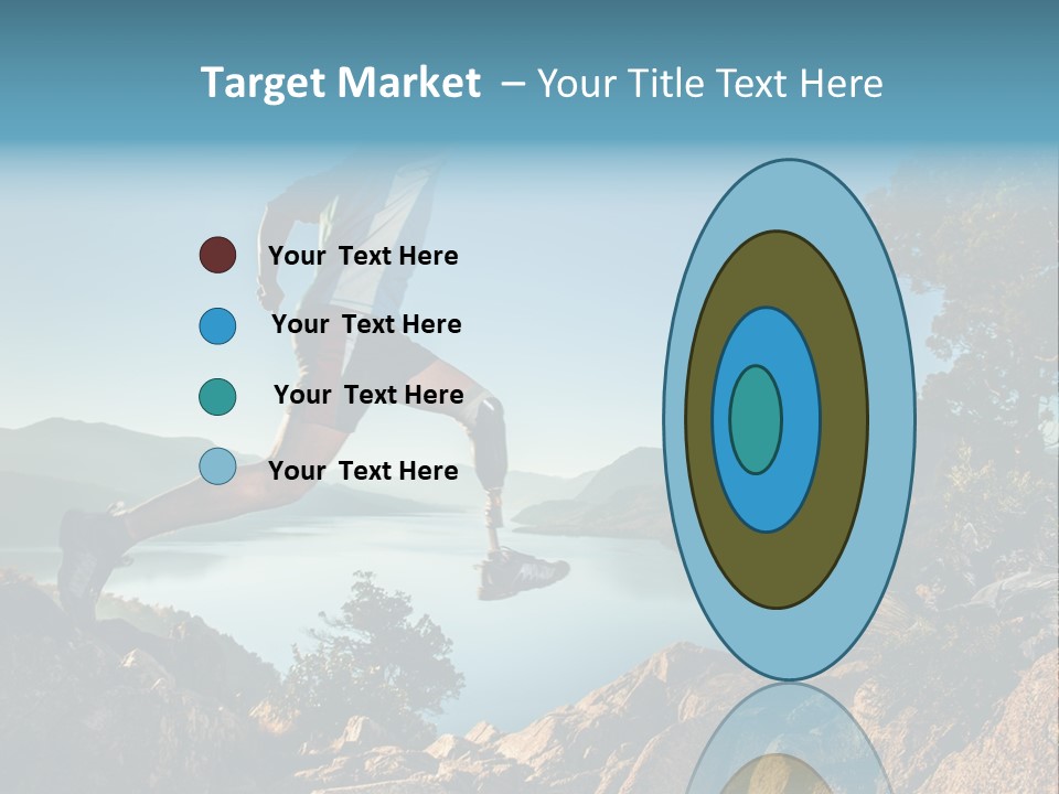 Man Disabled Person Artificial Leg PowerPoint Template