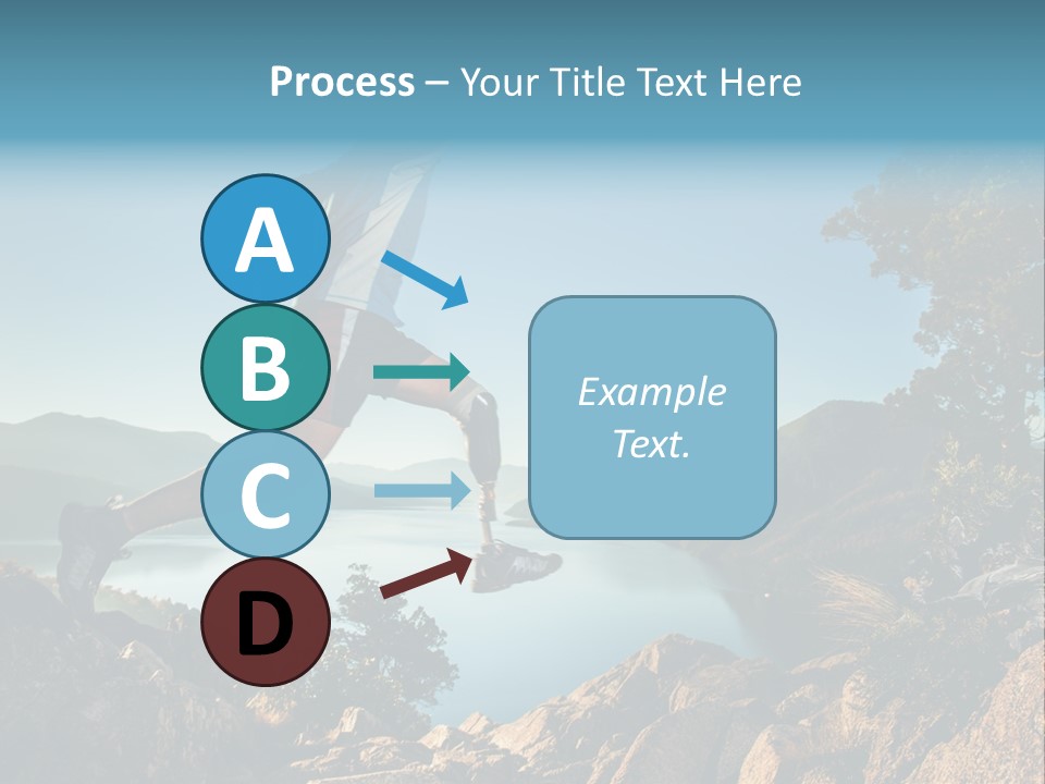 Man Disabled Person Artificial Leg PowerPoint Template