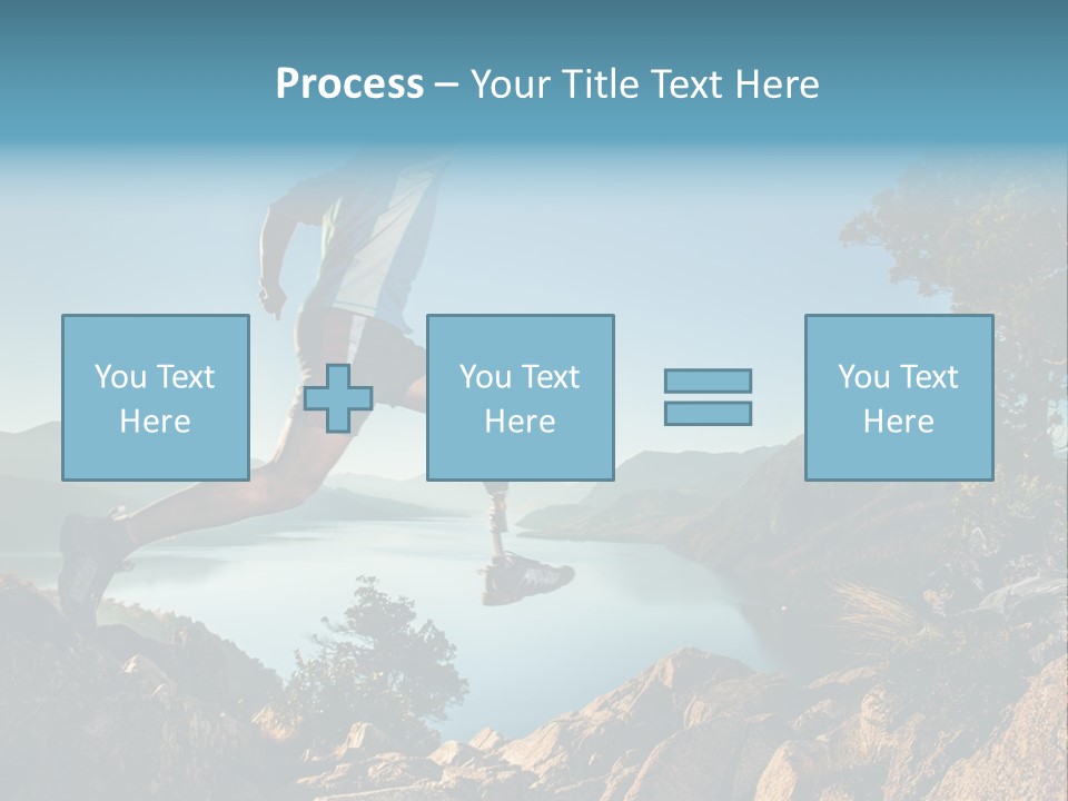 Man Disabled Person Artificial Leg PowerPoint Template