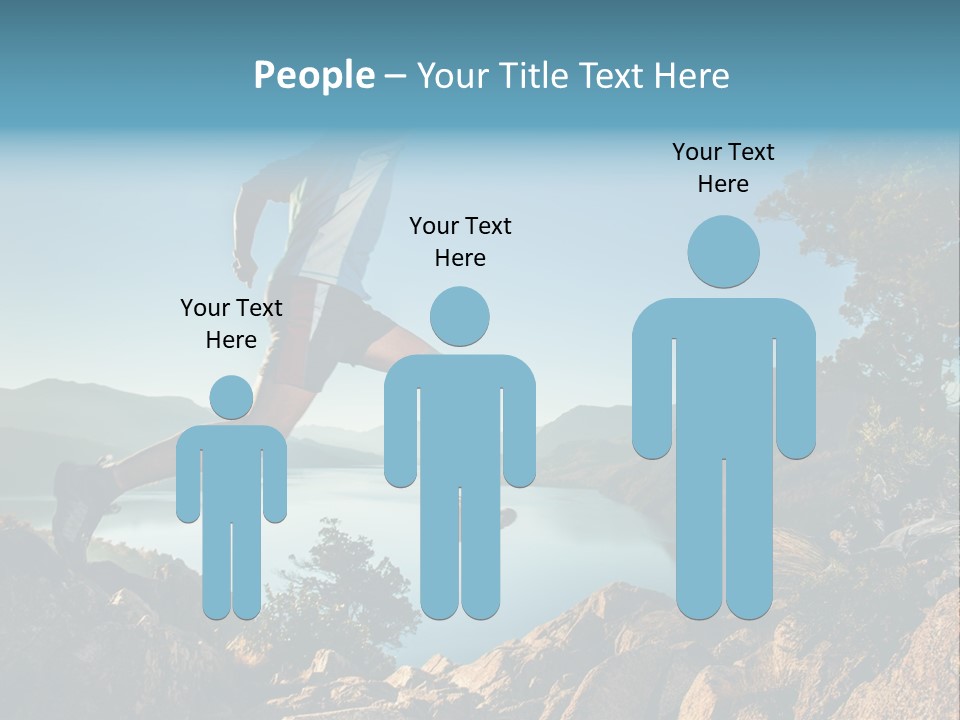 Man Disabled Person Artificial Leg PowerPoint Template