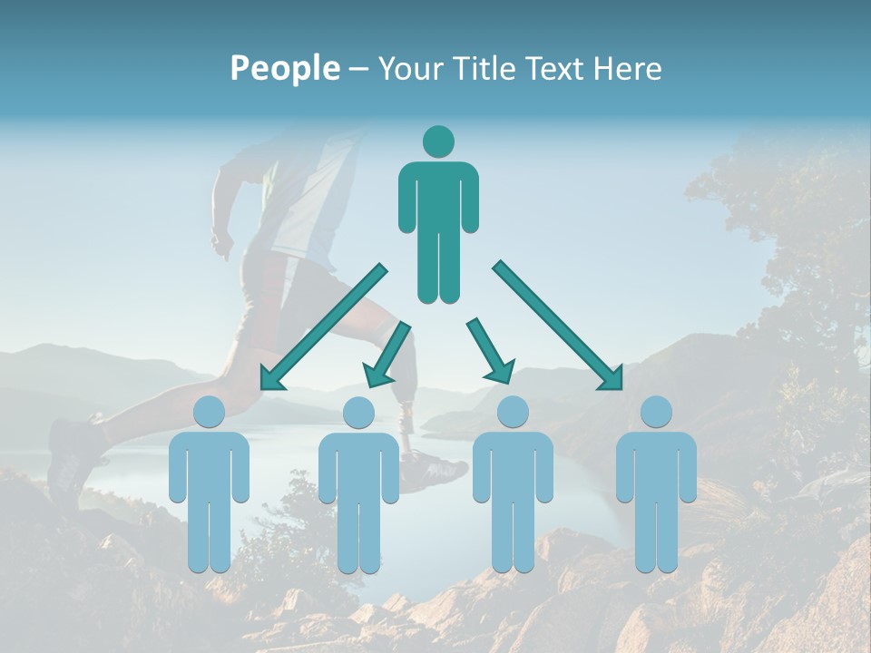 Man Disabled Person Artificial Leg PowerPoint Template