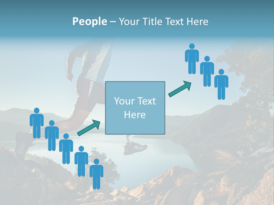 Man Disabled Person Artificial Leg PowerPoint Template