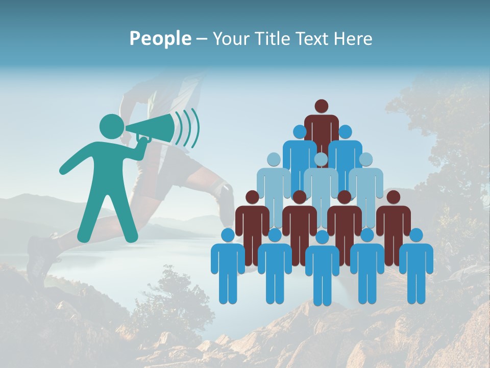 Man Disabled Person Artificial Leg PowerPoint Template