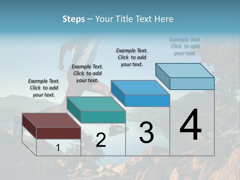 Man Disabled Person Artificial Leg PowerPoint Template