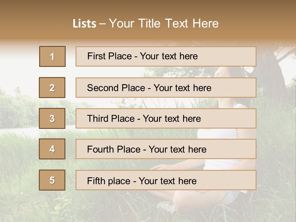 Copy Grass Position PowerPoint Template