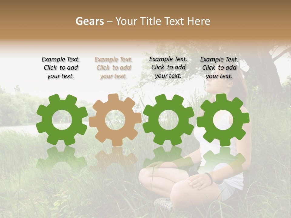 Copy Grass Position PowerPoint Template