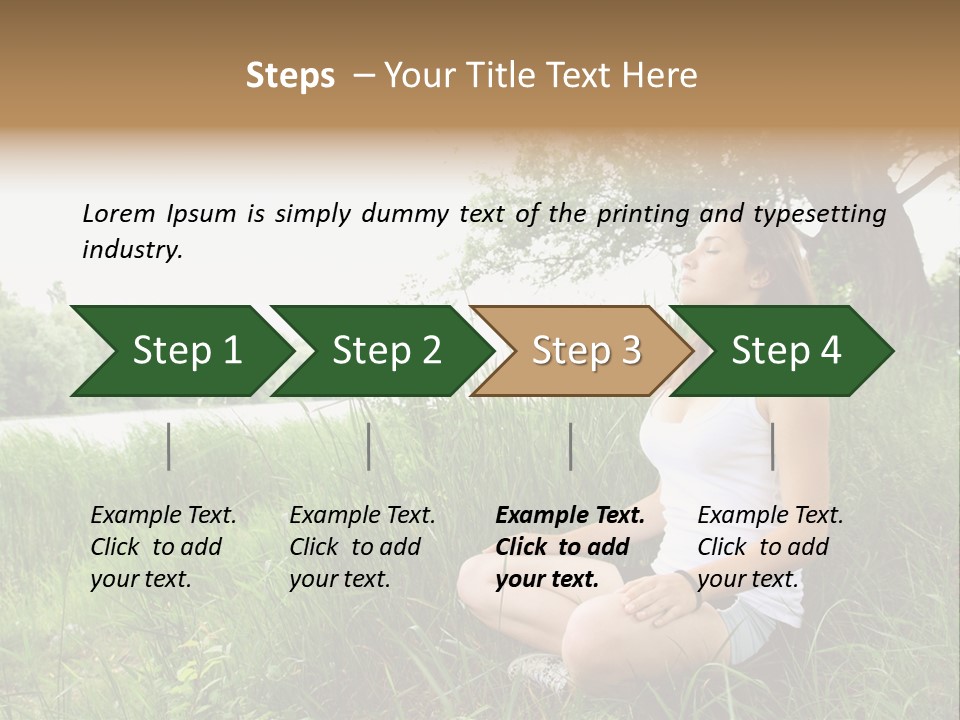 Copy Grass Position PowerPoint Template
