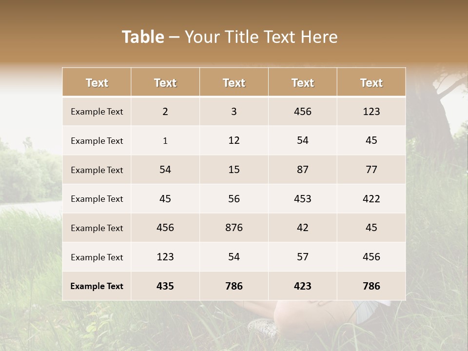 Copy Grass Position PowerPoint Template
