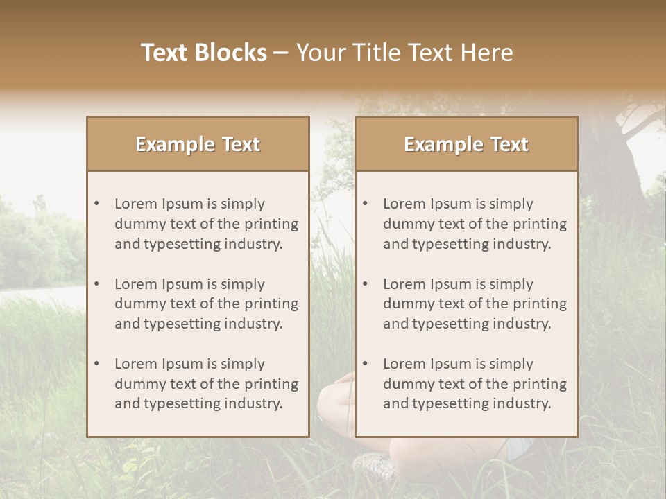 Copy Grass Position PowerPoint Template