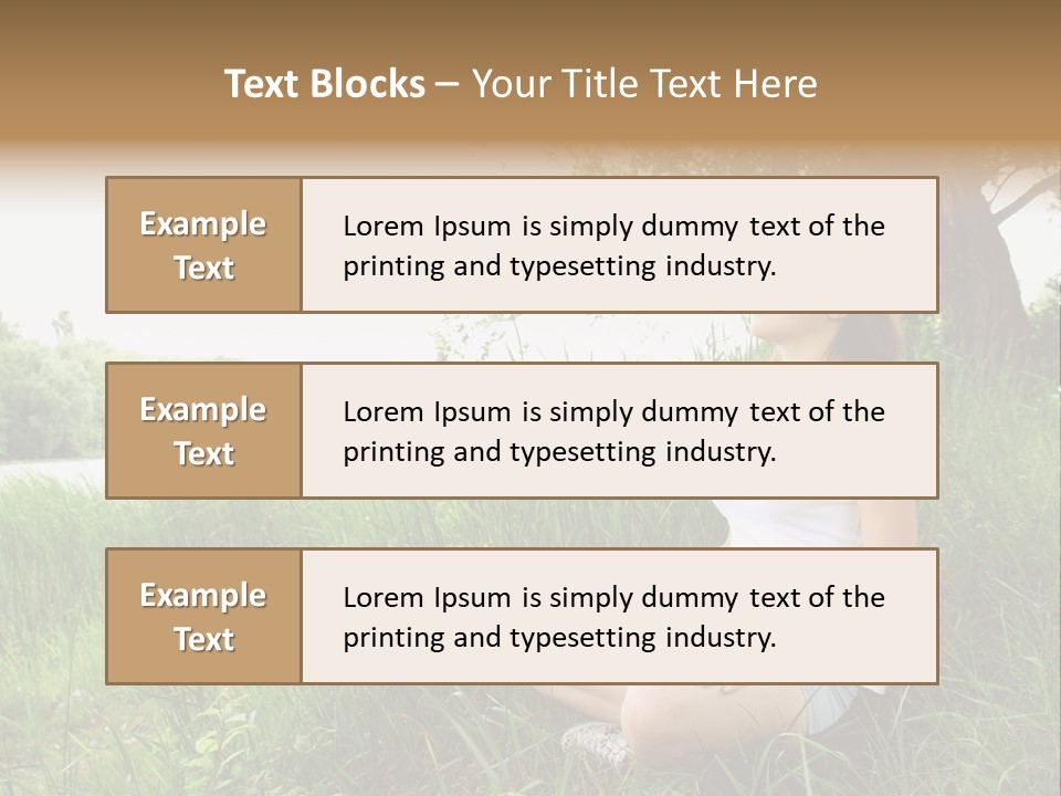 Copy Grass Position PowerPoint Template