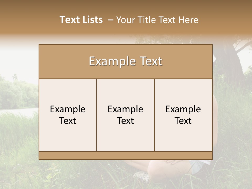 Copy Grass Position PowerPoint Template