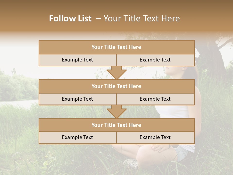 Copy Grass Position PowerPoint Template