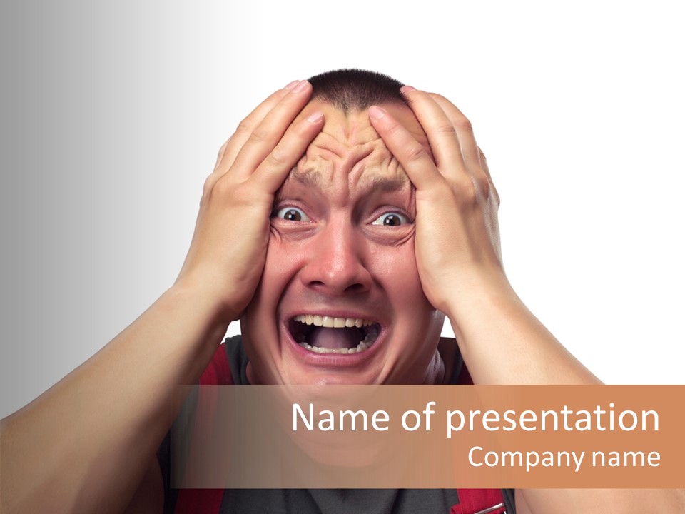 Crazy  Scared PowerPoint Template