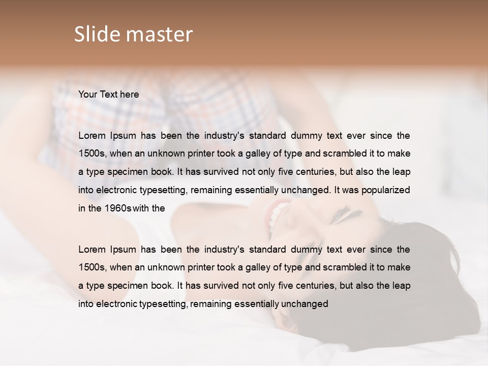 Person Attractive Brunette PowerPoint Template