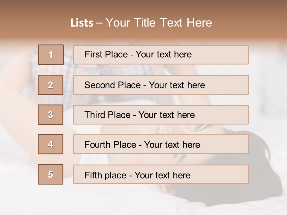 Person Attractive Brunette PowerPoint Template