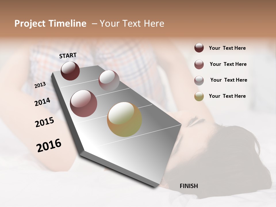 Person Attractive Brunette PowerPoint Template