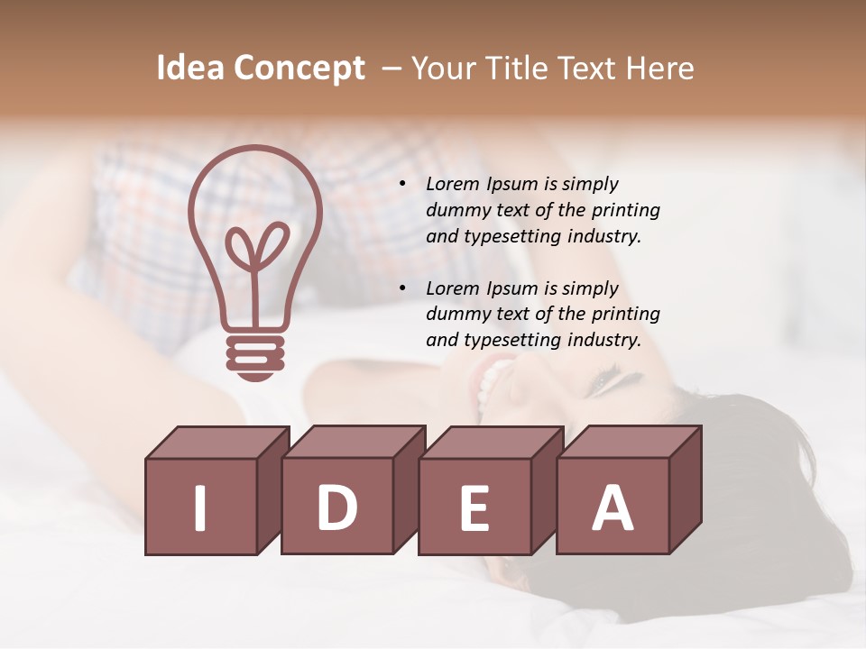 Person Attractive Brunette PowerPoint Template