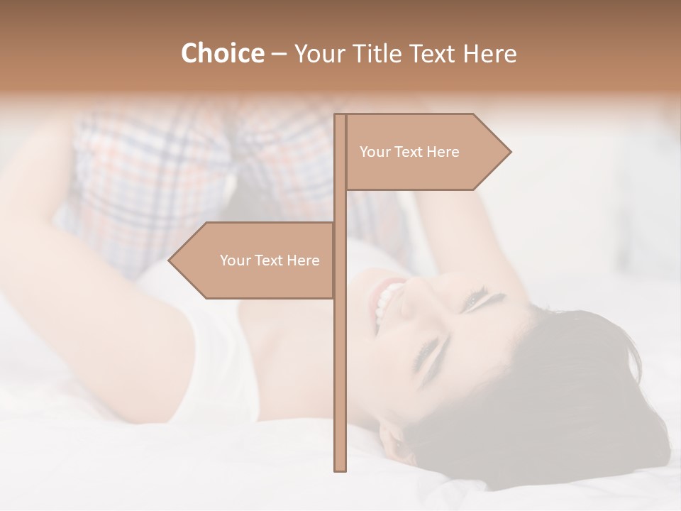 Person Attractive Brunette PowerPoint Template