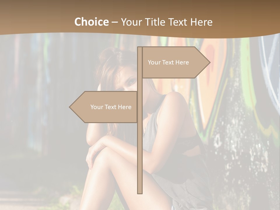 One Road Outside PowerPoint Template