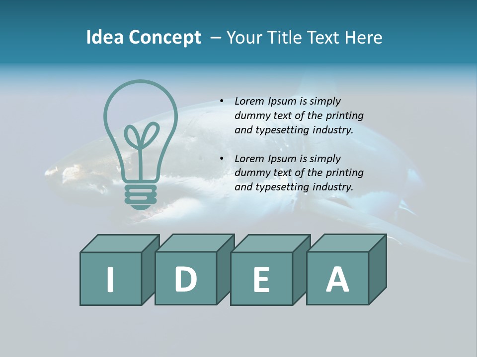 Carcharodon Carcharias Dangerous Aggressiveness PowerPoint Template