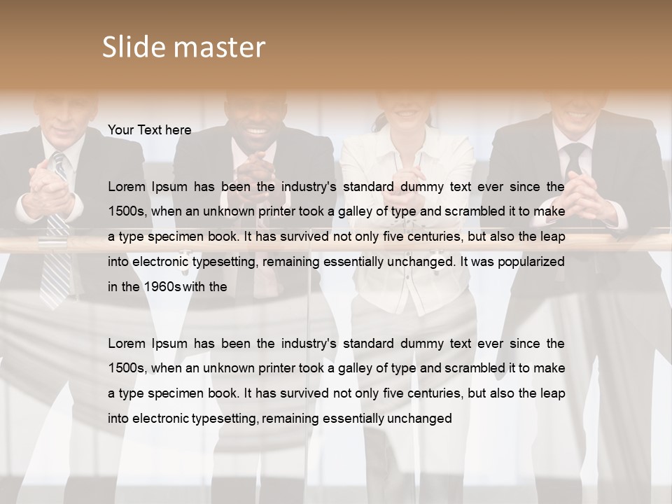 African Descent Team Financial Advisor PowerPoint Template