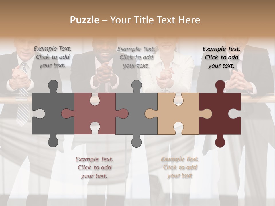 African Descent Team Financial Advisor PowerPoint Template